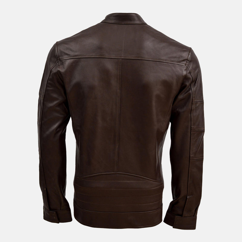 Ghamubar Brown Biker Jacket