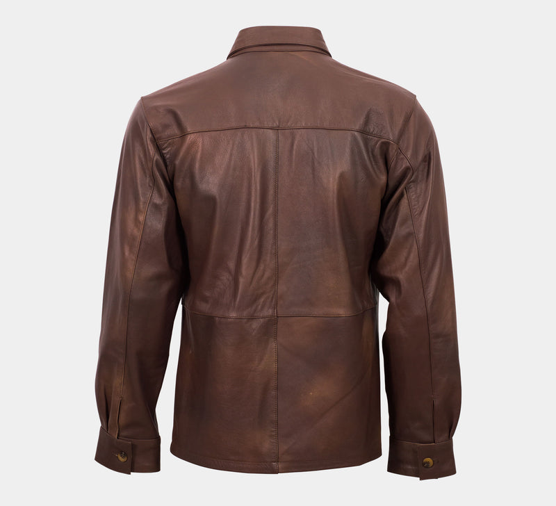 Kurrum Classic Brown Leather Shirt