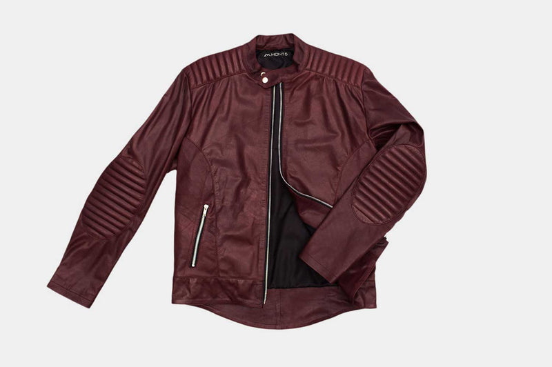 Rupal Burgundy Biker Jacket